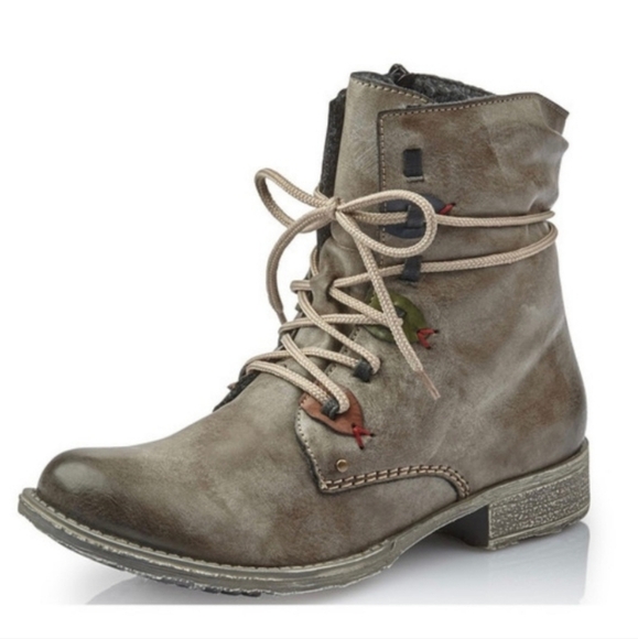 Rieker Peyton Leather Boots Gray size 41 - Picture 1 of 9